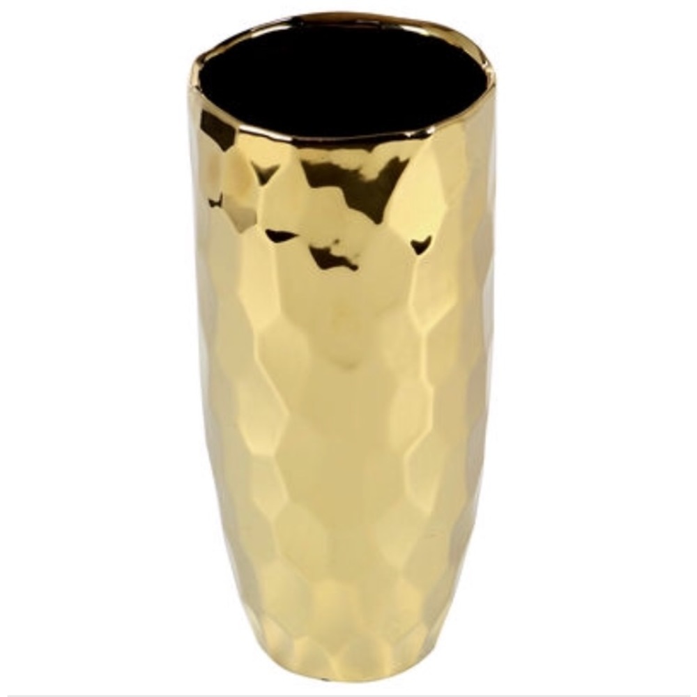 12” Tall Gold Textured Vase, Home Accents Decor